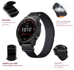 Oppgrader Garmin-klokken din med elegante sportsnylonreimer i 22 og 26mm!