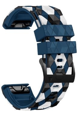TILBUD! Silikonreim i fotballmønster til Garmin Fenix, Forerunner m.fl.