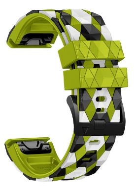 TILBUD! Silikonreim i fotballmønster til Garmin Fenix, Forerunner m.fl.