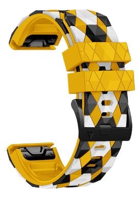 TILBUD! Silikonreim i fotballmønster til Garmin Fenix, Forerunner m.fl.