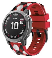 TILBUD! Silikonreim i fotballmønster til Garmin Fenix, Forerunner m.fl.
