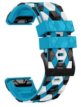 TILBUD! Silikonreim i fotballmønster til Garmin Fenix, Forerunner m.fl.