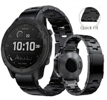 Titaniumlenke til Garmin Fenix, 3, 5/5X, 6/6X, 7/7X/7Pro, Forerunner +++