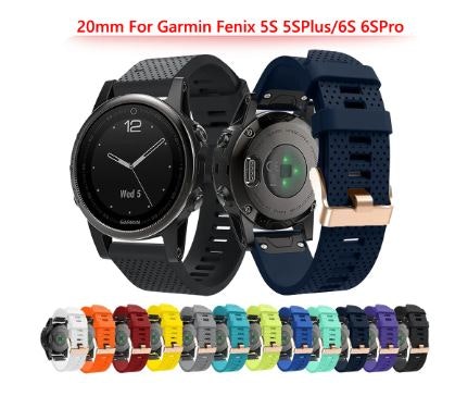 Rose gold silikonreimer til Fenix 5s, 5sPlus, 6s, 6sPro, 7s, 7sPro, D2 Delta S