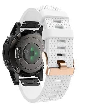 Rose gold silikonreimer til Fenix 5s, 5sPlus, 6s, 6sPro, 7s, 7sPro, D2 Delta S