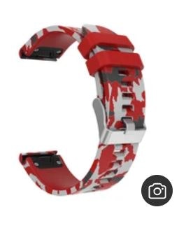 Camo-silikonreim i 22mm med Quickfit til Fenix 5, 6, 6Pro, 7, 7Pro