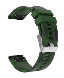 Camo-silikonreim i 22mm med Quickfit til Fenix 5, 6, 6Pro, 7, 7Pro