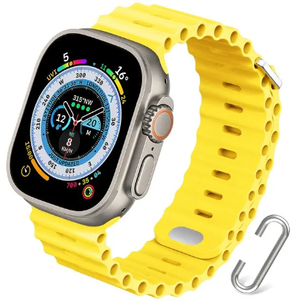 Apple watch - ultra ocean silikonreimer til series 9 8 7 SE 6 5 4