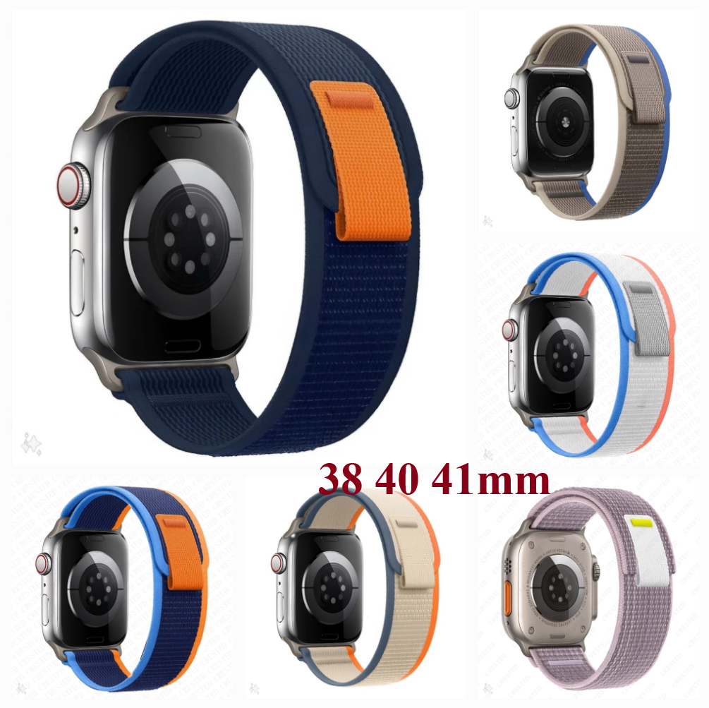 Nylonreimer (Trail loop) til Applewatch - et hav av farger (38 40 41 mm)