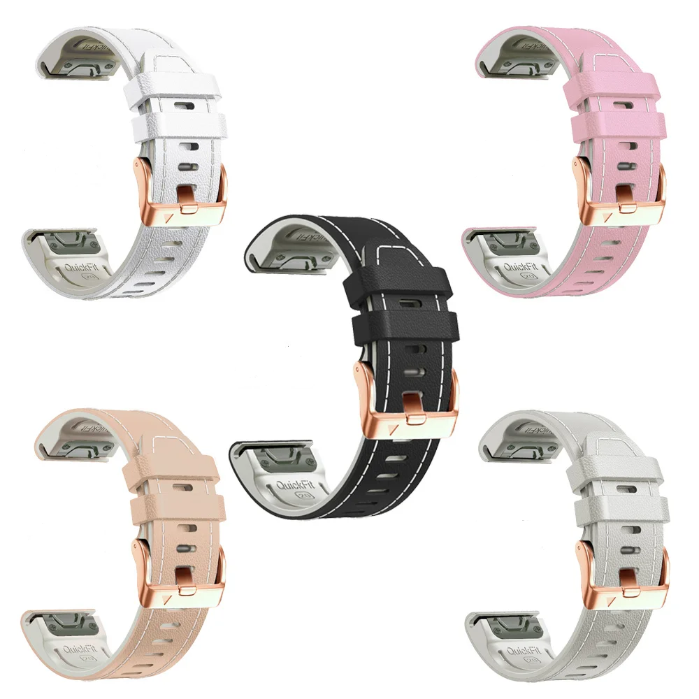 Skinnreim til Fenix 5s, 6s Pro, 7s Pro, Delta S, Instinct 2s