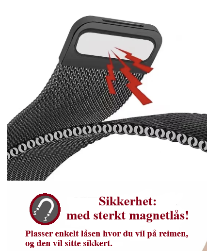 Metalreimer i 22 og 26mm med Quickfit og magnetisk lås!
