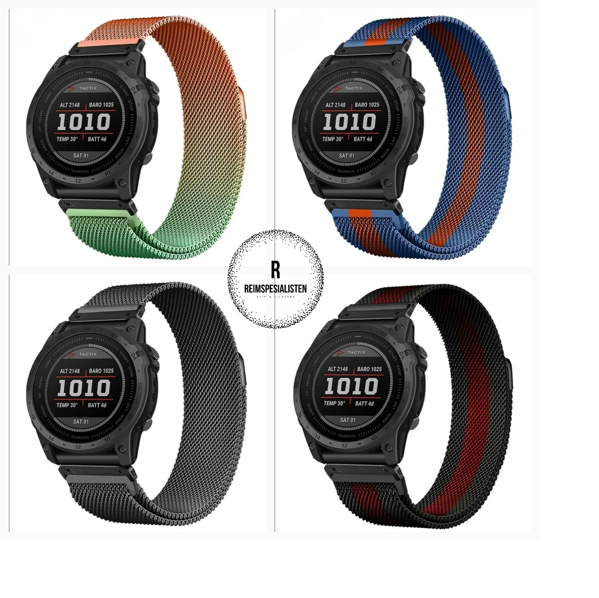 Metalreimer i 22 og 26mm med Quickfit og magnetisk lås!