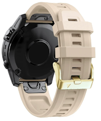NYHET! Silikonreim m/ Gold spenne til Fenix 5s, 6s Pro, 7s Pro, Delta S, Instinct 2s
