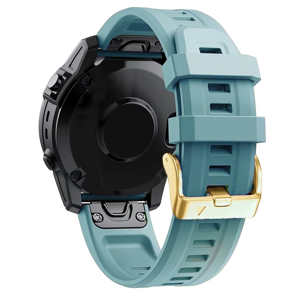 NYHET! Silikonreim m/ Gold spenne til Fenix 5s, 6s Pro, 7s Pro, Delta S, Instinct 2s