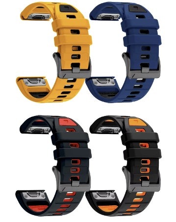 Nyhet! Silikonreim til Fenix E 8 47 og 51mm/ 7 7X i 22 og 26mm
