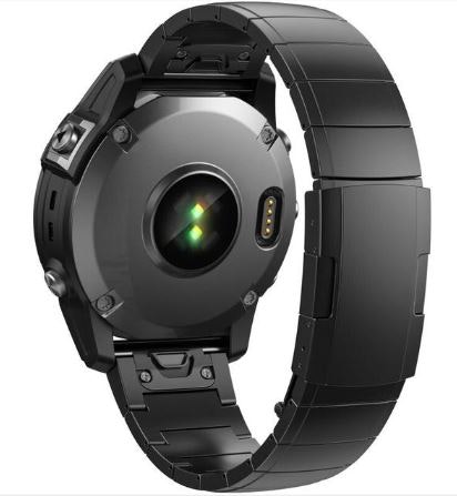 Titaniumlenke til Garmin Fenix, 3, 5/5X, 6/6X, 7/7X/7Pro, Forerunner +++