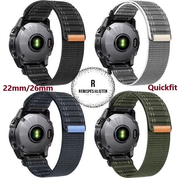 Nyhet! Nylonreimer til Garmin – Perfekt passform i 22mm og 26mm!