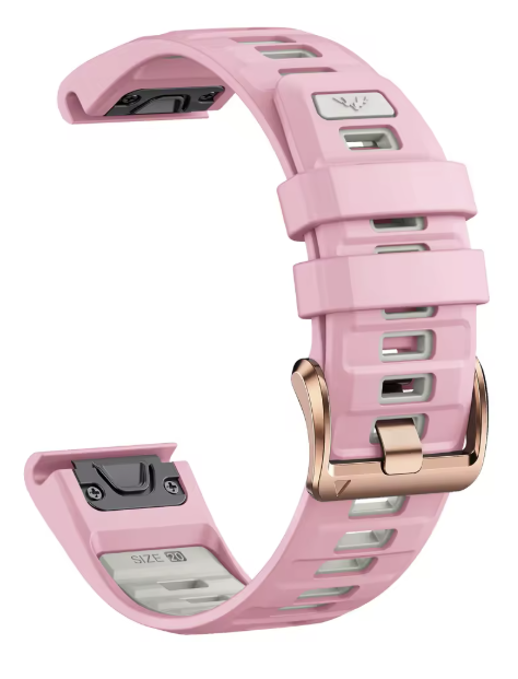 Nyhet! Rose Gold silokonreimer i 20mm til Garmin – Perfekt til din Fenix 8-43mm/7s/6s/5s Plus m.fl