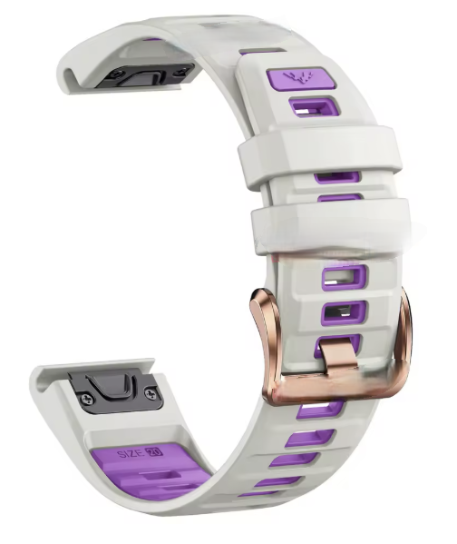 Nyhet! Rose Gold silokonreimer i 20mm til Garmin – Perfekt til din Fenix 8-43mm/7s/6s/5s Plus m.fl