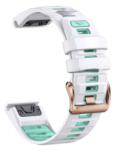 Nyhet! Rose Gold silokonreimer i 20mm til Garmin – Perfekt til din Fenix 8-43mm/7s/6s/5s Plus m.fl
