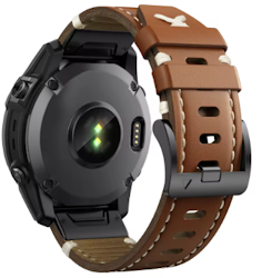 100% håndlagde skinnreim til Garmin-klokker i 22mm Quickfit