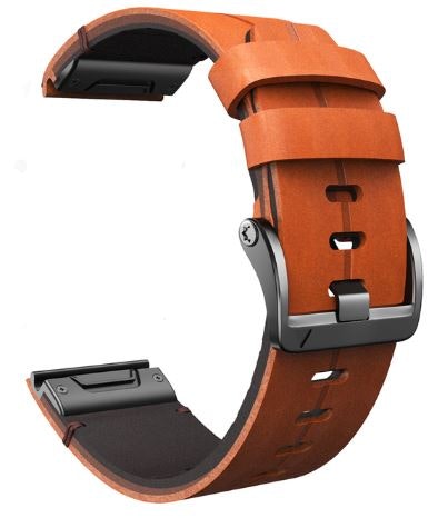 Håndlaget 100% skinnreim til din Garmin klokke i 22 og 26mm!