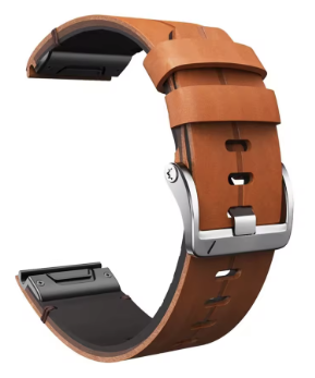 Håndlaget 100% skinnreim til din Garmin klokke i 22 og 26mm!