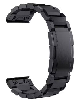 Titaniumlenke til Garmin Fenix, 3, 5/5X, 6/6X, 7/7X/7Pro, Forerunner +++