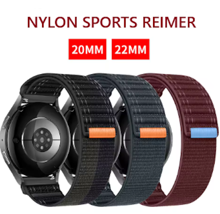 Sporty stil og komfort hele veien! - Nylonreimer i 20 og 22mm!