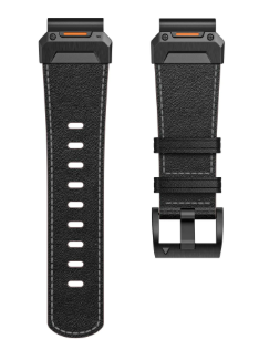 Ekte skinnreim til Garmin-klokker i 22 og 26mm Quickfit - tidløs stil