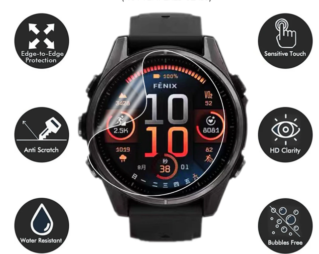 Skjermbeskyttere og Herdet Glass-cover til Garmin Fenix 8-serien