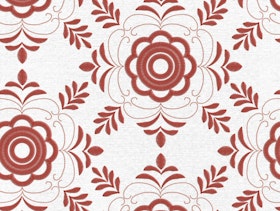 Delsbosöm - Traditional Swedish embroidery - Kristina red