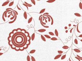 Delsbosöm - Traditional Swedish embroidery - Linnéa - Red