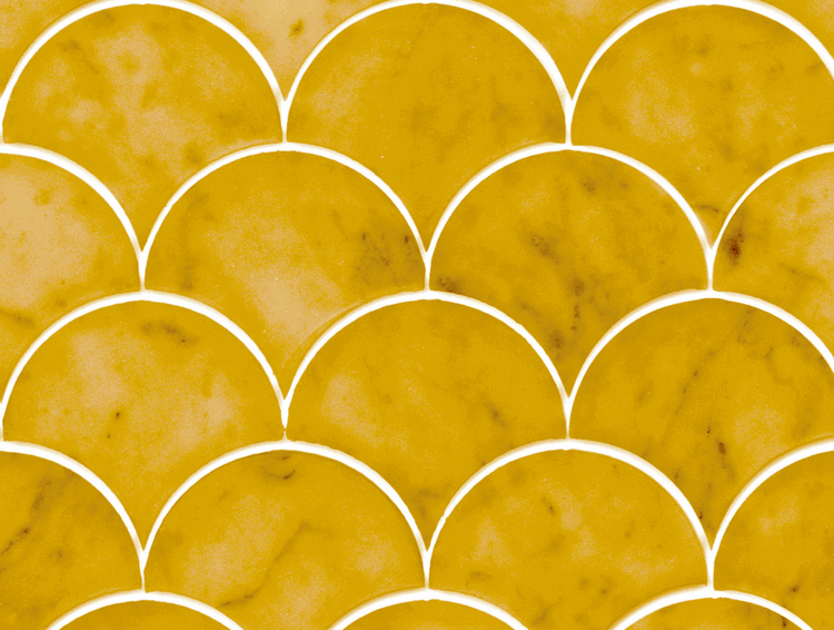 Fishscale Marble - Strong mustard