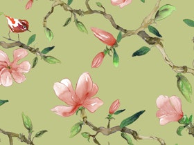 The gardener - Magnolia Songbird - Lime