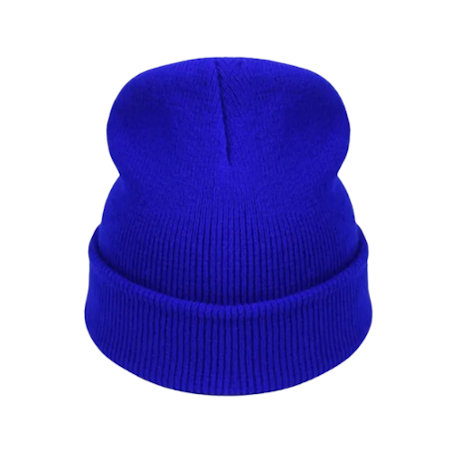 Beanie Marine Blå Strikket Lue