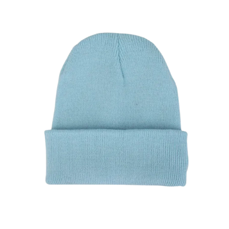 Beanie Lyseblå Strikket Lue