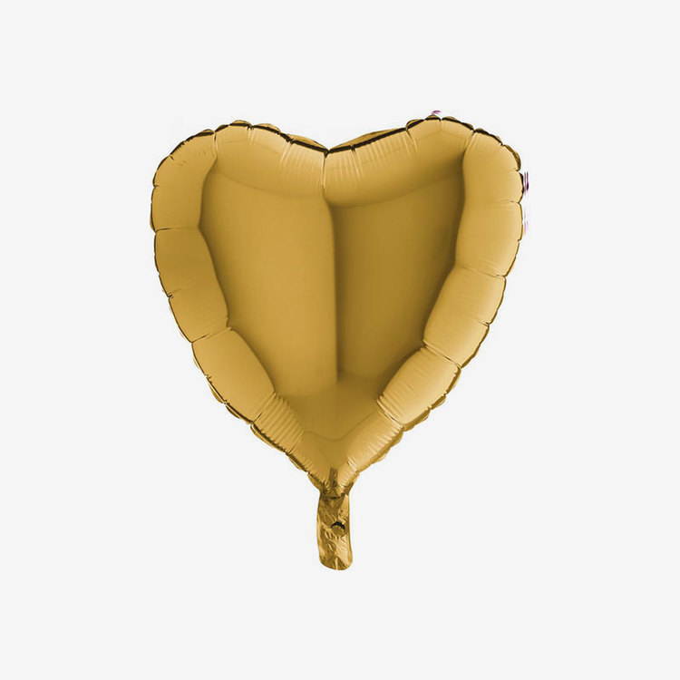 Ballongpost - Hjärta Guld