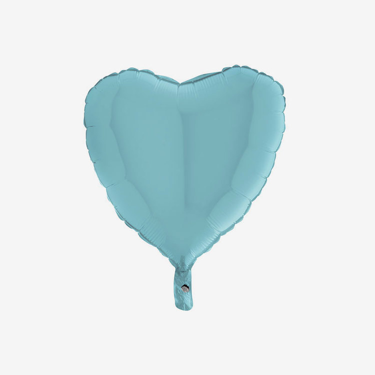 Ballongpost - Hjärta Ljusblå