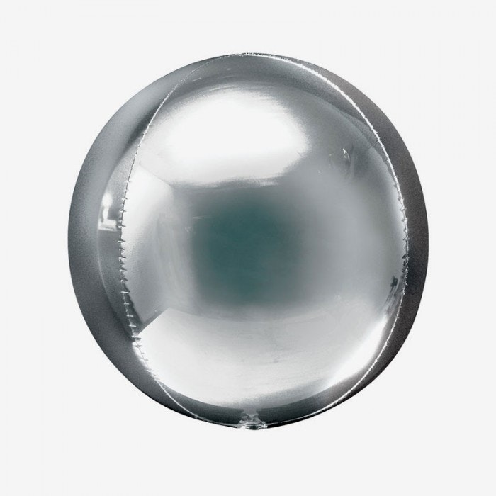 Ballongpost - Folieballong - Orbz Silver
