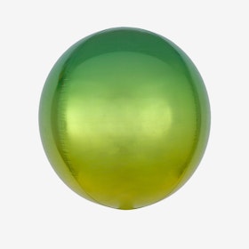 Ballongpost - Folieballong - Orbz Ombre Yellow & Green