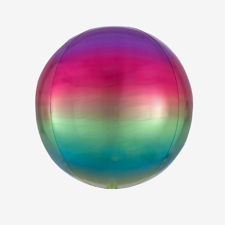 Ballongpost - Folieballong - Orbz Ombre Rainbow