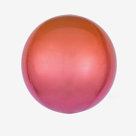 Ballongpost - Folieballong - Orbz Ombre Red & Orange