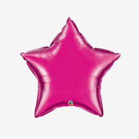 Ballongpost Folieballong - Stjärna Fuchsia