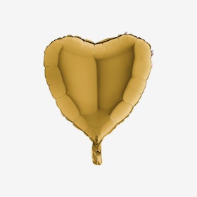 Folieballong - Hjärta Guld