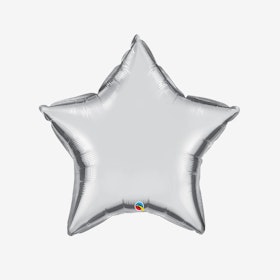 Folieballong - Stjärna Silver