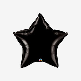 Folieballong - Stjärna Svart