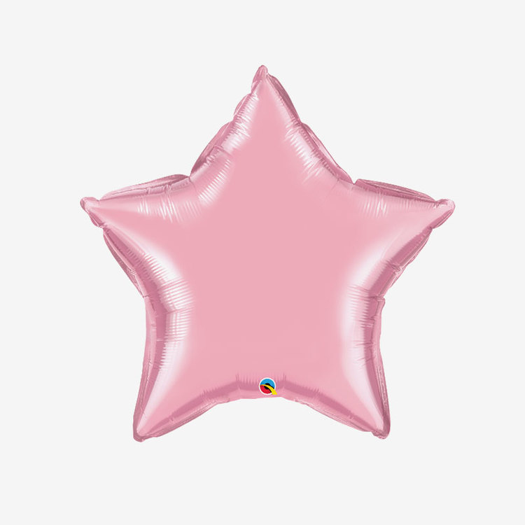Folieballong - Stjärna Puderrosa