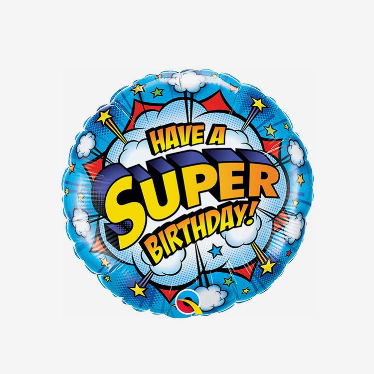 Folieballong - Super Birthday