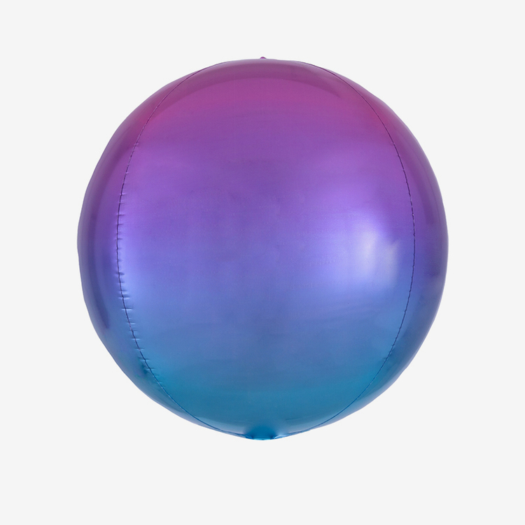 Folieballong - Orbz Ombre Purple & Blue
